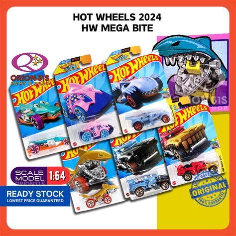 Hot Wheels HW Mega Bite 2024 Shark Bite Croc Rod Hotweiler Piranha Terror T Rextroyer