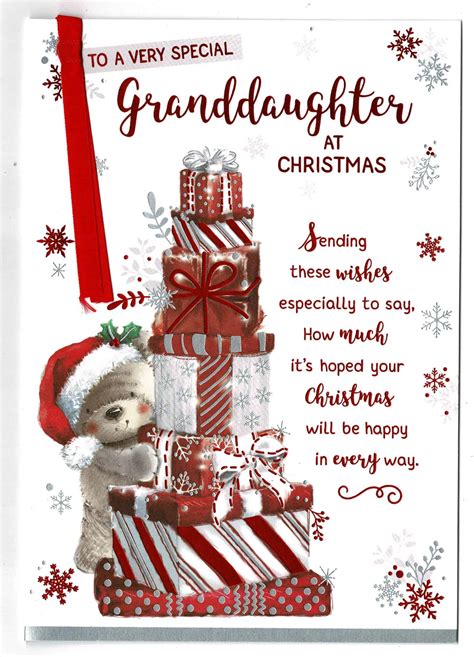 Granddaughter Christmas Card ' To A Very Special Granddaughter At ...