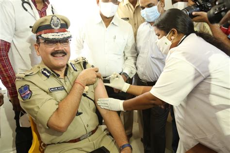 Sri.Anjani Kumar IPS CP Hyderabad has taken Covid Vaccination ...