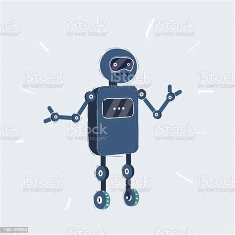 Cute Robot Cartoon Vector Icon Illustration Science Technology Icon Concept Isolated Premium