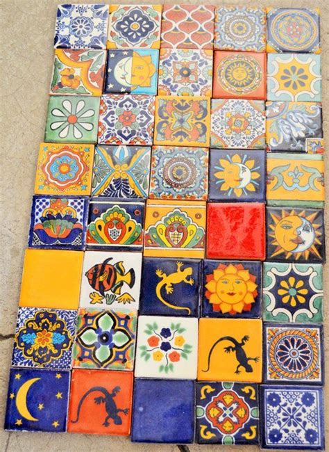 40 azulejos Talavera pintadas a mano 2 X 2 Etsy España Mexican