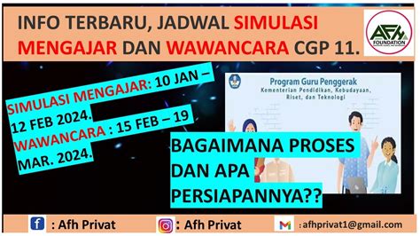 Jadwal Simulasi Mengajar Dan Wawancara Cgp Dan Apa Yang Harus