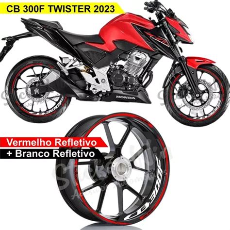 Adesivo Cb 300f Twister 2023 Kit Friso Interno De Roda Sw1