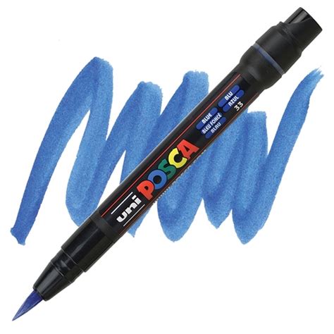 Caneta Posca Brush Free Size Pcf 350 1 A 10mm Uniball Fabrica Da