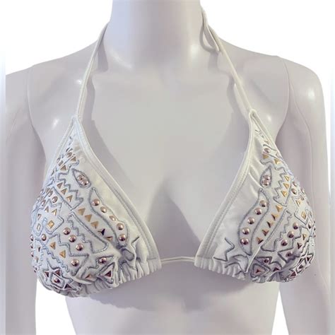 Xhilaration Swim Exhilaration Bikini Top Paddedmetallic Gold And