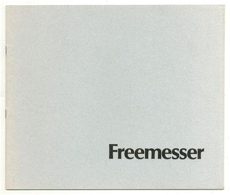 [Exhibition catalog]: Bernard Freemesser: A Retrospective Exhibition