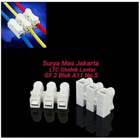 Jual ARS04 Quick Connect 3 Wire Connector Spring Terminal Sambungan