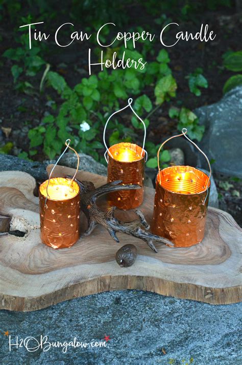 Diy Copper Tin Can Candle Holders H Obungalow