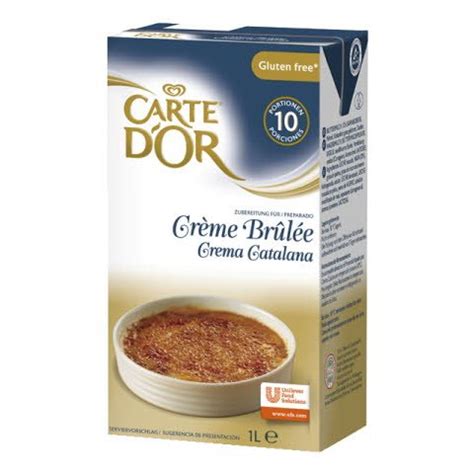 Crema Catalana Lista Para Usar Carte DOr Sin Gluten Brik 1L Unilever