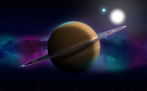 Saturno arte 3d nebulosa galaxia estrellas ciencia ficción