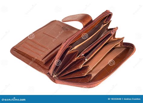 Empty Purse Stock Photo Image Of Purse Zipper Isolated 18332848