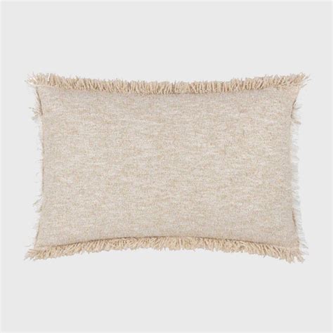 Siesta Neutral Fringed Cushion Barker Stonehouse