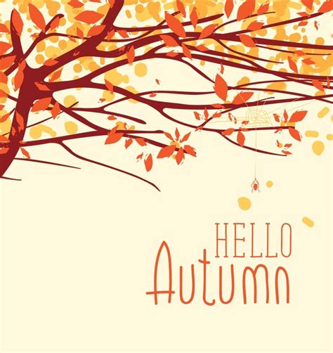 Premium Vector Hello Autumn Poster