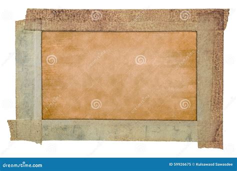 Old Paper Tape Frame Vintage Paper Texture Background Stock Image