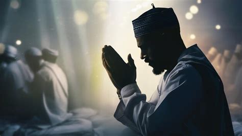 Premium Photo Silhouette Of Muslim Man Praying