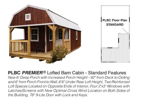 X Deluxe Lofted Barn Cabin Floor Plans Floorplans Click