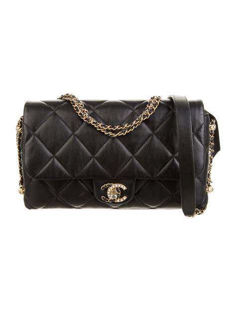 Chanel 2021 Crush On Chains Flap Bag Black Crossbody Bags Handbags