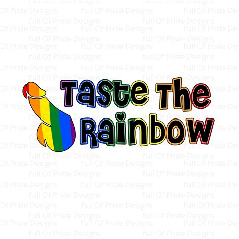Taste The Rainbow Design Cut File Svg T Shirt Mug LGBT Pride Queer Gay Rainbow Funny
