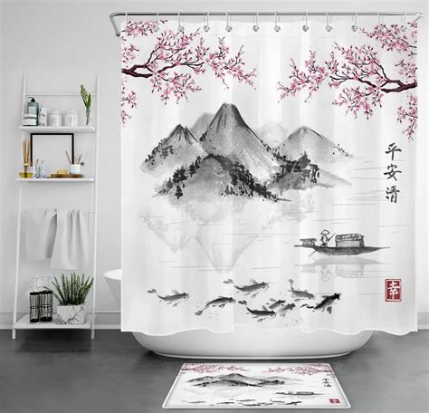 INPERCUST Blossoming Beauty Shower Curtain For Vintage Bathroom Decor