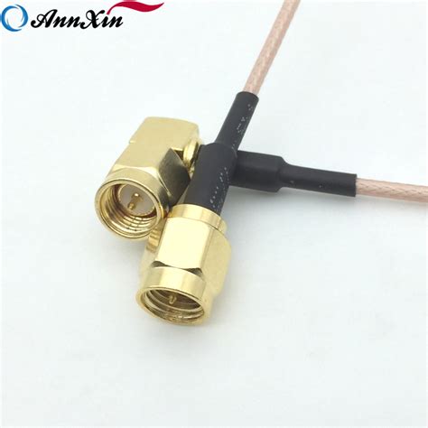 Custom Rf Cable Sma Male To Sma Male Right Angle Rg Coax Cable