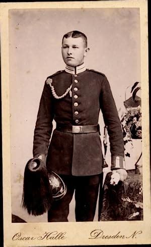 Cdv Deutscher Soldat In Uniform Portrait Sch Tzenschnur Foto Oscar