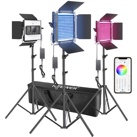 Neewer Rgb Led Light Kit With Stands Months Warranty