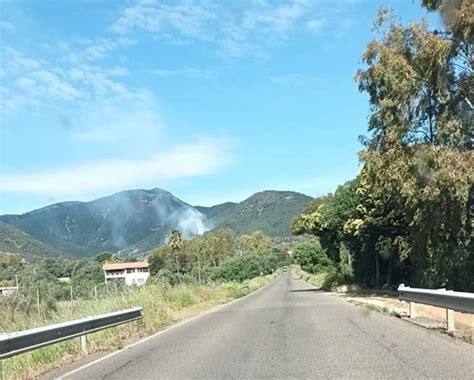 Primo Vasto Incendio In Sardegna Elicottero In Azione Nelle Campagne