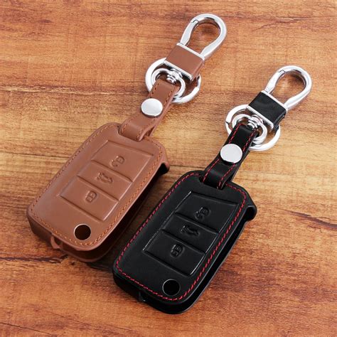 New Design Genuine Leather Car Key Cover For Seat Leon Ibiza Silicone