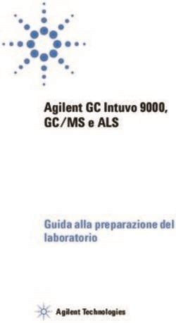 Agilent GC Intuvo 9000 GC MS E ALS Guida Alla Preparazione Del