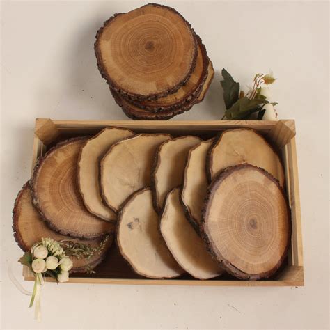 Pieces Tree Slices Wooden Slices For Rustic Wedding Etsy Tree