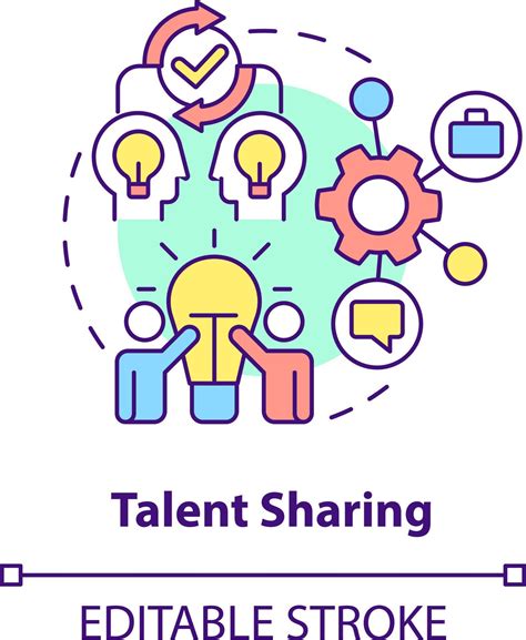 Talent sharing concept icon. Different expertise and knowledge. Merger