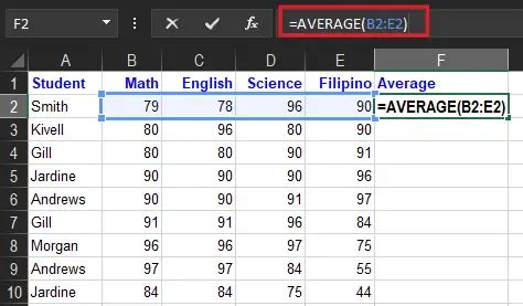 How To Get Average Function In Excel With Examples