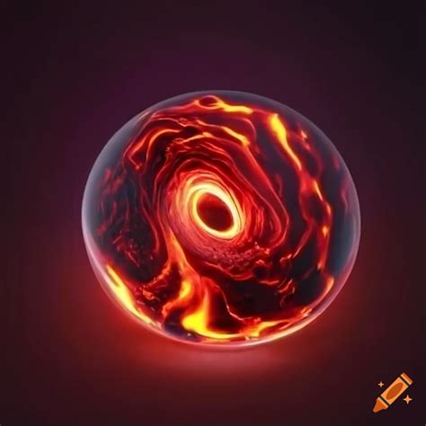 Crystal Ball Showing Swirling Lava On Craiyon