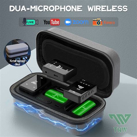 Jual TNW N11 Microphone Wireless Dual Mikrofon Clip On Mic Hp Dan