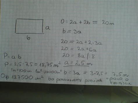 Askly Obwód prostokąta jest równy 20 m Oblicz pole