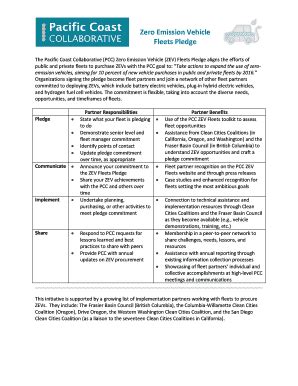 Fillable Online Pluginbc Zero Emission Vehicle Fleets Pledge Plugin