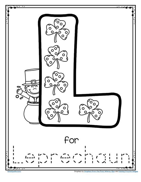 Free L For Leprechaun Alphabet Trace And Color Printable To Download