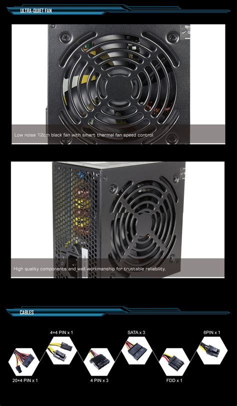 Buy Aerocool VX-550 550W ATX Power Supply [AER-VX550] | PC Case Gear ...