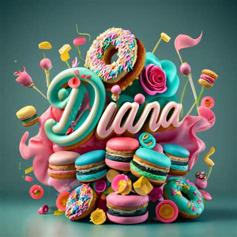 An Image Of Donuts And Doughnuts With The Word Dana Written In It