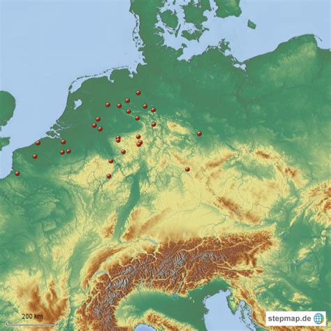 StepMap Halle als Ortsname Landkarte für Deutschland