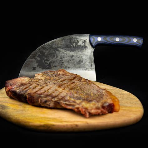 Алмазан сръбски нож шеф-готвач 18см Samura Madbull синя дръжка ⋆ MASTERHAUS