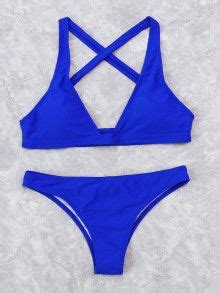 Ensemble de Bikini croisé au dos avec col plongeant Bikinis Bikini