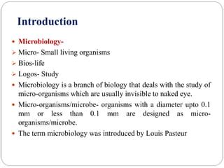 Introduction History And Scope Of Microbiology PPT