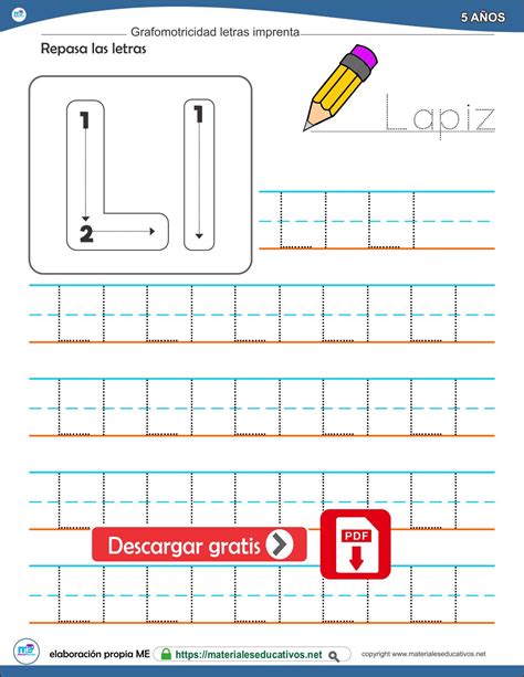 Grafomotricidad Letras Imprenta Del Abecedario 27 Fichas Pdf Descargar Artofit