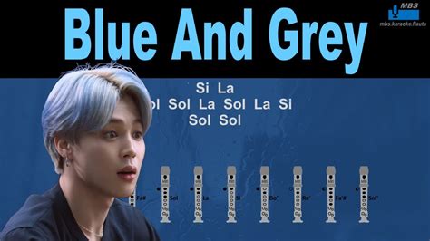 Blue And Grey Bts Flauta Dulce Con Notas Flute Recorder Tutorial