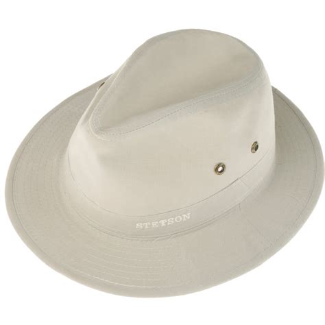 Chapeau Traveller Virginia Coton Biologique Beige Stetson Reference