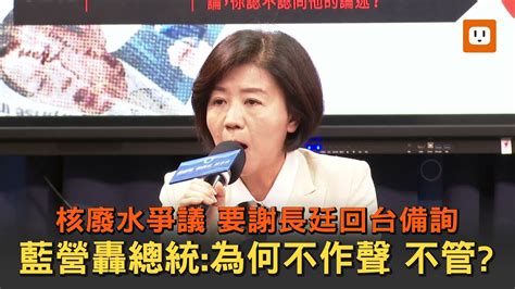 要求謝長廷回台！國民黨轟總統：為何不作聲 不管 Youtube