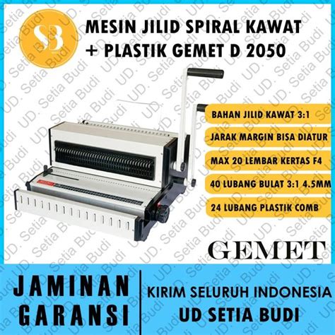 Jual Mesin Jilid Spiral Kawat Dan Plastik Gemet D Asli Dan