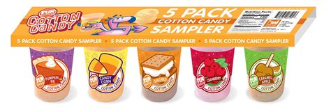 Fun Sweets Brand 5 Pack Fall Cotton Candy Sampler Gluten Free And