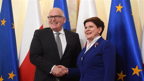 Spotkanie Premier Beaty Szyd O Z Fransem Timmermansem Wydarzenia W